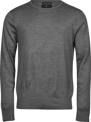 Crew Neck Knit Grey Melange