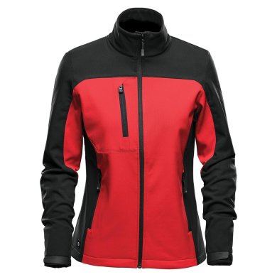 Women's Cascades Softshell, red/black
