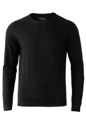 Elegant round neck, black