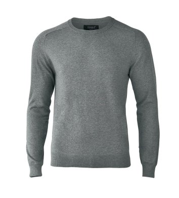 Elegant round neck, grey