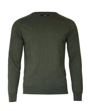 Elegant round neck, olive