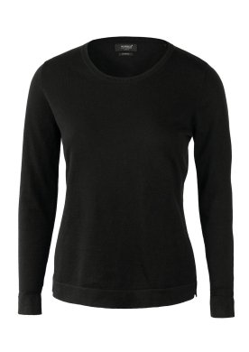 Woman elegant round neck, black
