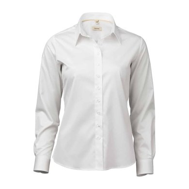 White female stretch twill shirt, slimfit