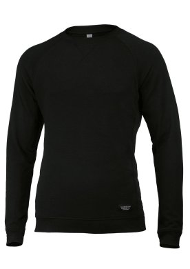 Luxury lightweight crewneck, black