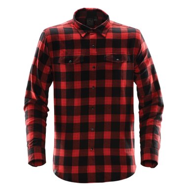 Men's Logan Snap Front Shirt, red/black