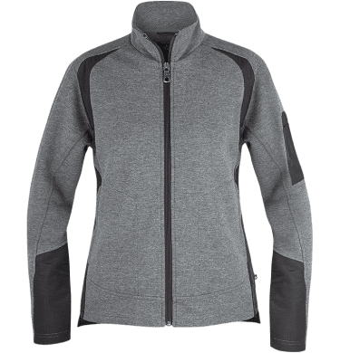 Womens crew Cardigan, grey/black