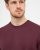 Milan mens pullover round-neck, burgundy melange