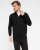 Milan mens pullover zip-neck, black