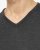 Berlin mens pullover v-neck, dark charcoal melange