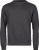 Ribbed Interlock Crew Neck, unisex Dark Grey