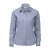Blue/white female stretch twill shirt, slimfit
