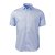 Light blue short sleeve stretch twill shirt, comfort fit
