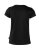 Woman soft round neck t-shirt, black