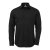 Black stretch poplin shirt, comfort fit