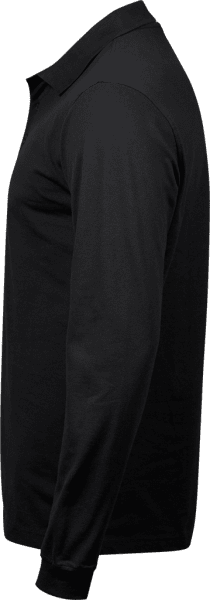 Zoom bild av Luxury Stretch Long Sleeve Polo Black