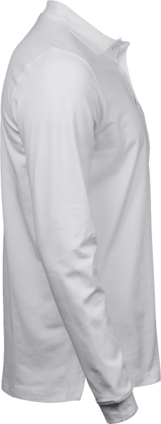 Zoom bild av Luxury Stretch Long Sleeve Polo White
