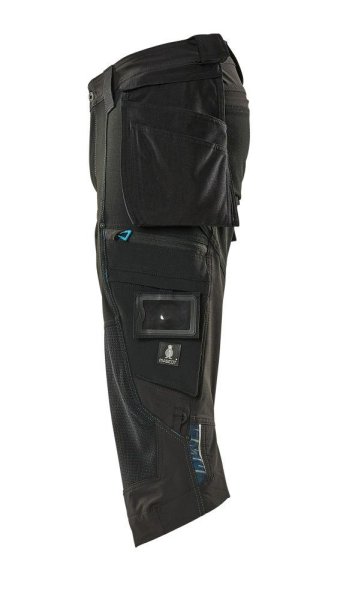 Zoom bild av Piratbyxor med hängfickor, svart