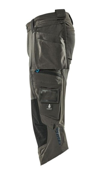 Zoom bild av Piratbyxor med hängfickor, mörk antracite