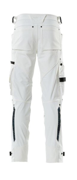 Zoom bild av Byxor med knäfickor, vit