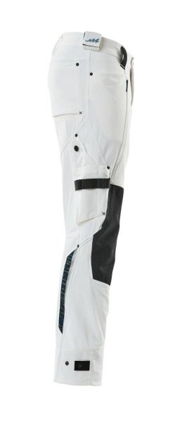 Zoom bild av Byxor med knäfickor, vit