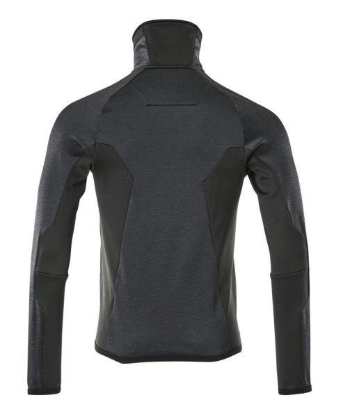 Zoom bild av Fleecetröja med blixtlås, mörk marin/svart