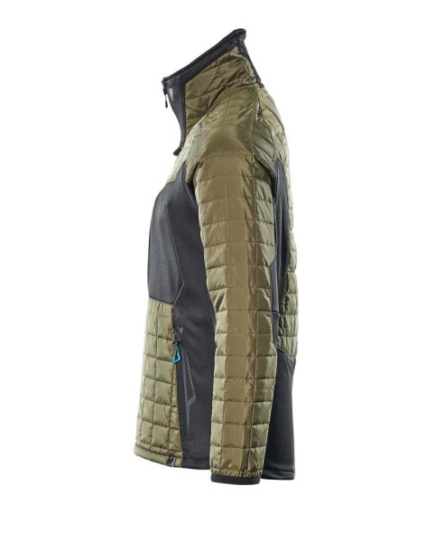 Zoom bild av Termojacka, mossgrön/svart