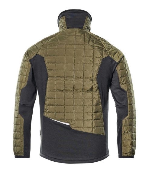 Zoom bild av Termojacka, mossgrön/svart