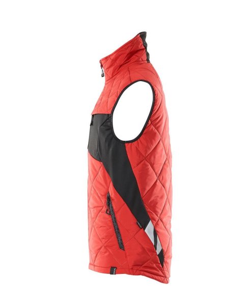 Zoom bild av Termoväst, signal röd/svart