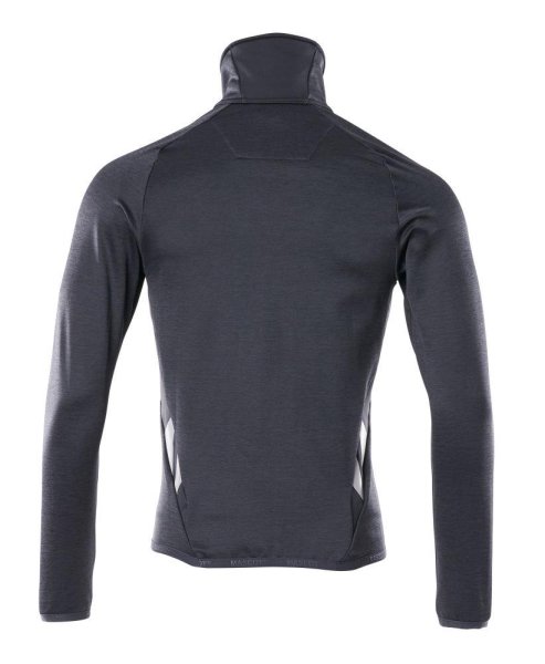 Zoom bild av Fleecetröja med blixtlås, mörk marin