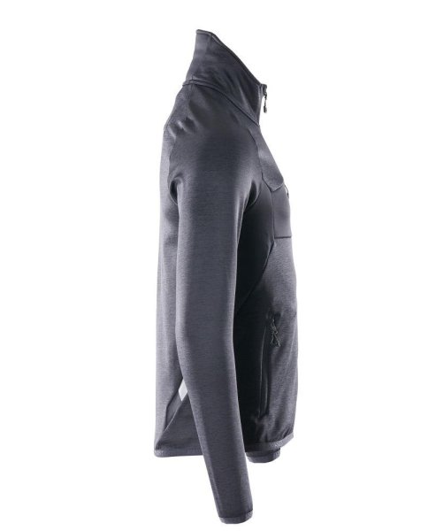 Zoom bild av Fleecetröja med blixtlås, mörk marin