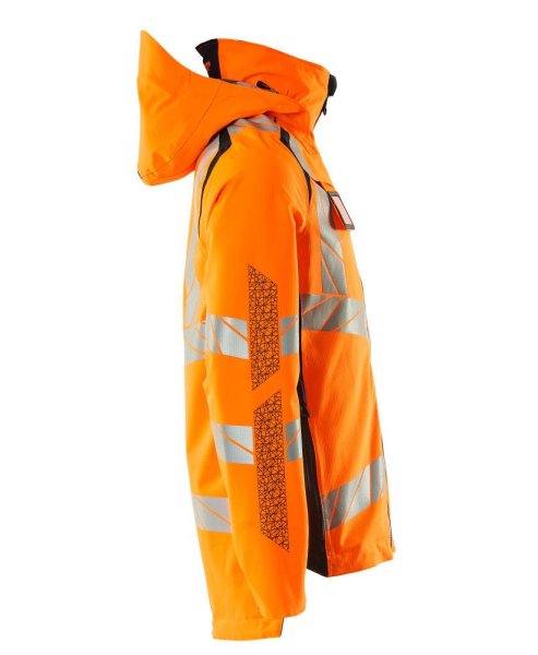 Zoom bild av Skaljacka, orange/mörk marin