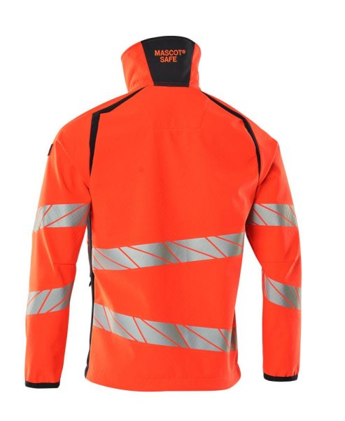 Zoom bild av Softshelljacka, röd/mörk marin