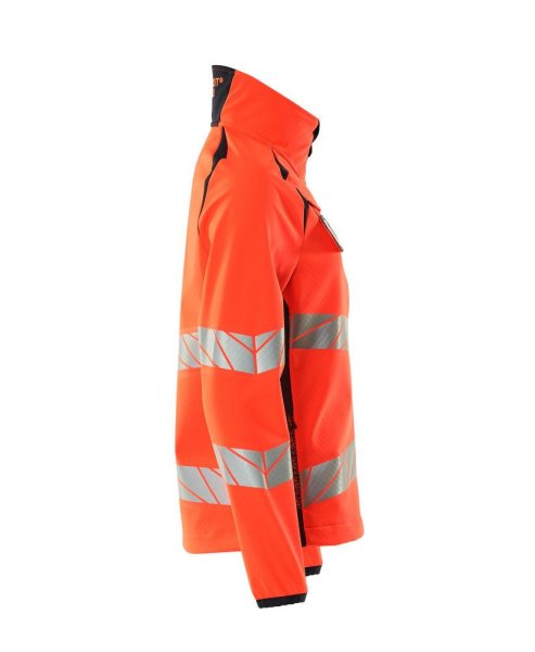 Zoom bild av Dam softshelljacka, röd/mörk marin