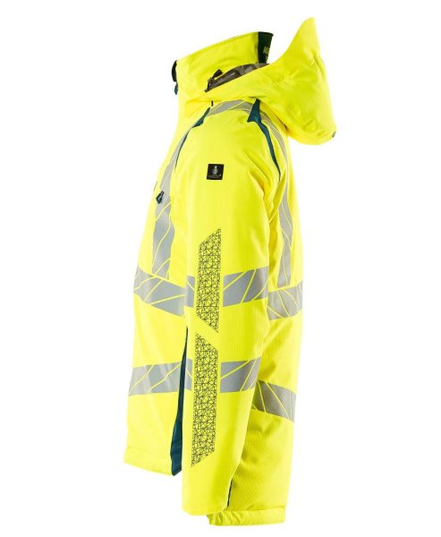 Zoom bild av Vinterjacka, gul/petrolium