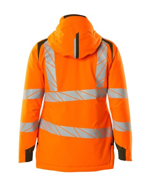 Zoom bild av Dam vinterjacka, orange/mossgrön