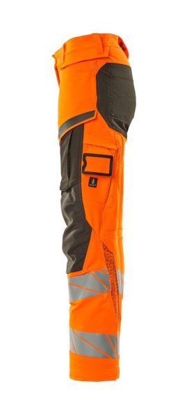 Zoom bild av Dam byxor med knäfickor, orange/mörk antracite