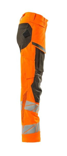 Zoom bild av Dam byxor med knäfickor, orange/mörk antracite