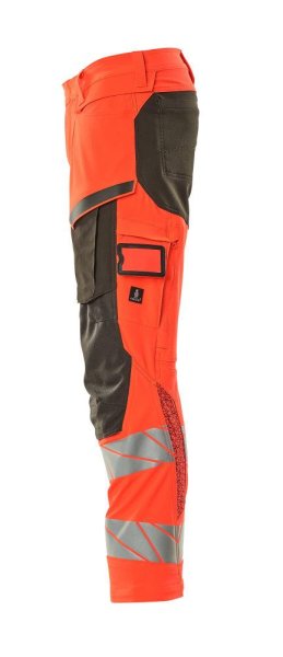 Zoom bild av Byxor med knäfickor, röd/mörk antracite