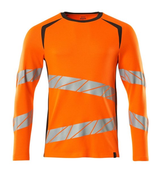 Zoom bild av Långärmad t-shirt, orange/mörk antracite