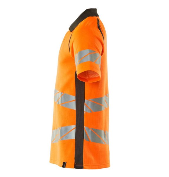 Zoom bild av Kortärmad piké, orange/mörk antracite