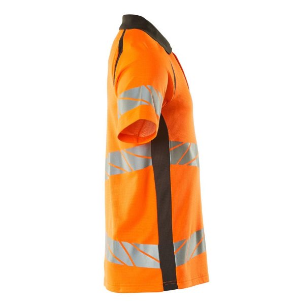 Zoom bild av Kortärmad piké, orange/mörk antracite