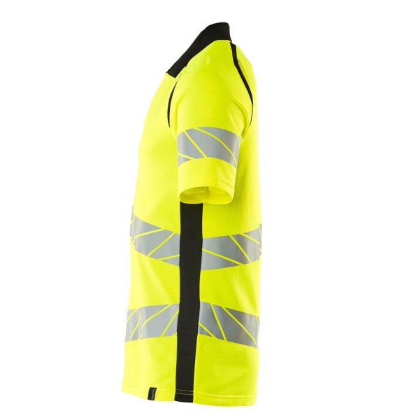 Zoom bild av Kortärmad piké, gul/svart