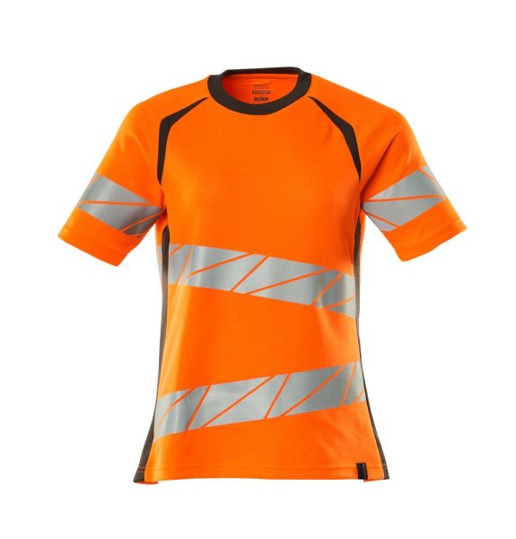 Zoom bild av Dam kortärmad t-shirt, orange/mörk antracite
