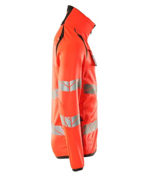 Zoom bild av Fleecetröja med blixtlås, röd/mörk antracite