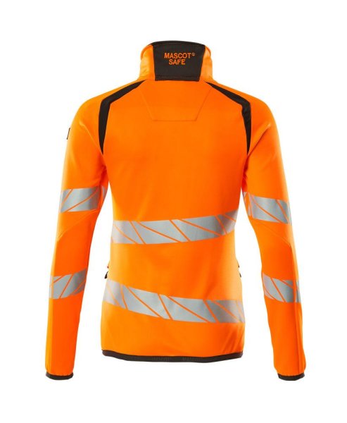 Zoom bild av Dam fleecetröja med blixtlås, orange/mörk antracite