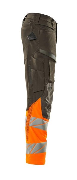 Zoom bild av Byxor med knäfickor, mörk antracite/orange