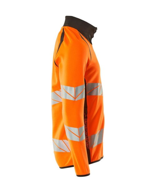 Zoom bild av Sweatshirt med blixtlås, orange/mörk antracite