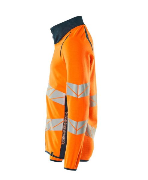 Zoom bild av Sweatshirt med blixtlås, orange/petrolium
