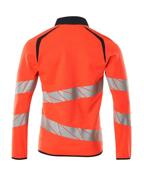 Zoom bild av Sweatshirt med blixtlås, röd/mörk marin