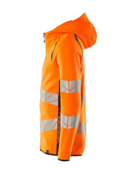 Zoom bild av Huvtröja med blixtlås, orange/mörk antracite